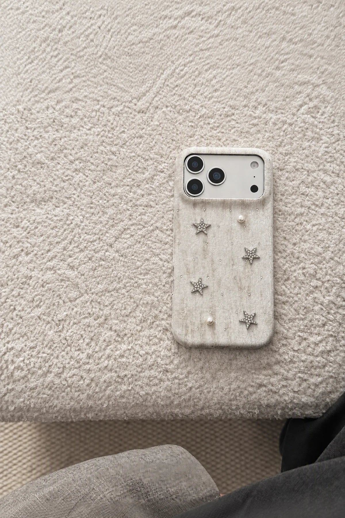 Dreamy Light Cream Fabric Phone Case
