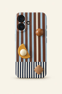 Mixed Signals Brown and Blue Striped Phone Case