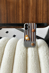 Mixed Signals Brown and Blue Striped Phone Case