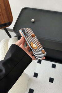 Mixed Signals Brown and Blue Striped Phone Case