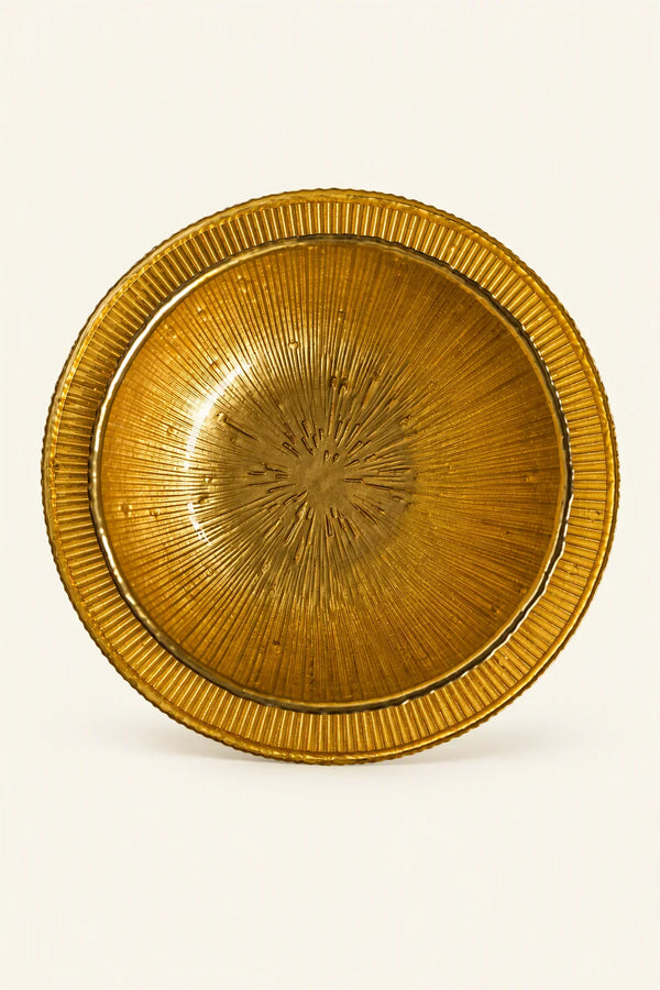 Solar Flare Gold Glass Dinnerware Set