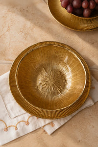 Solar Flare Gold Glass Dinnerware Set