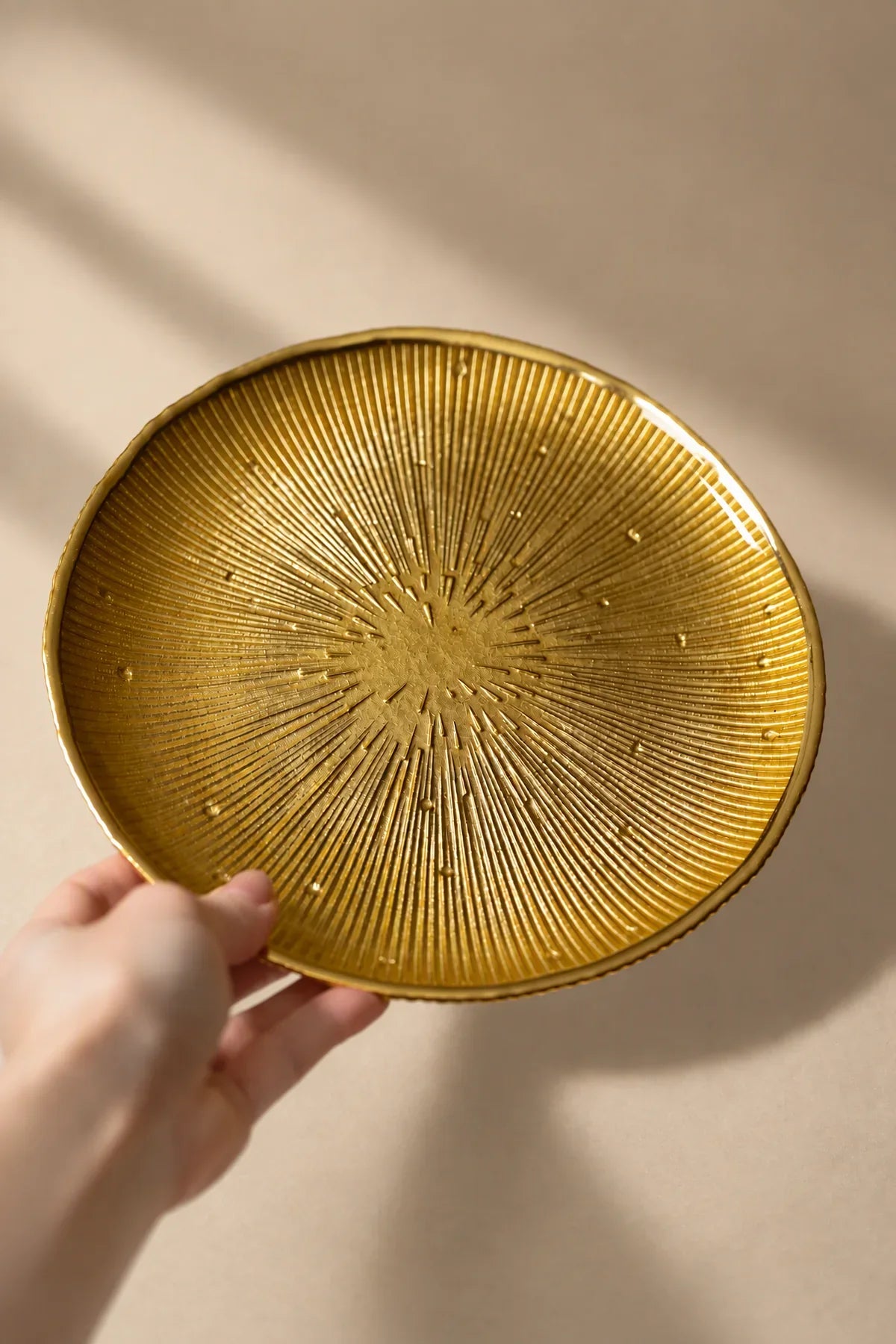 Solar Flare Gold Glass Dinnerware Set