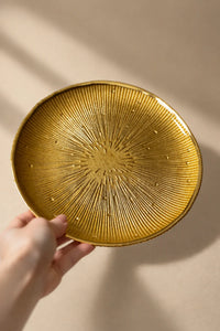 Solar Flare Gold Glass Dinnerware Set
