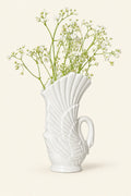 Swan Song White Ceramic Flower Vase