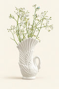 Swan Song White Ceramic Flower Vase