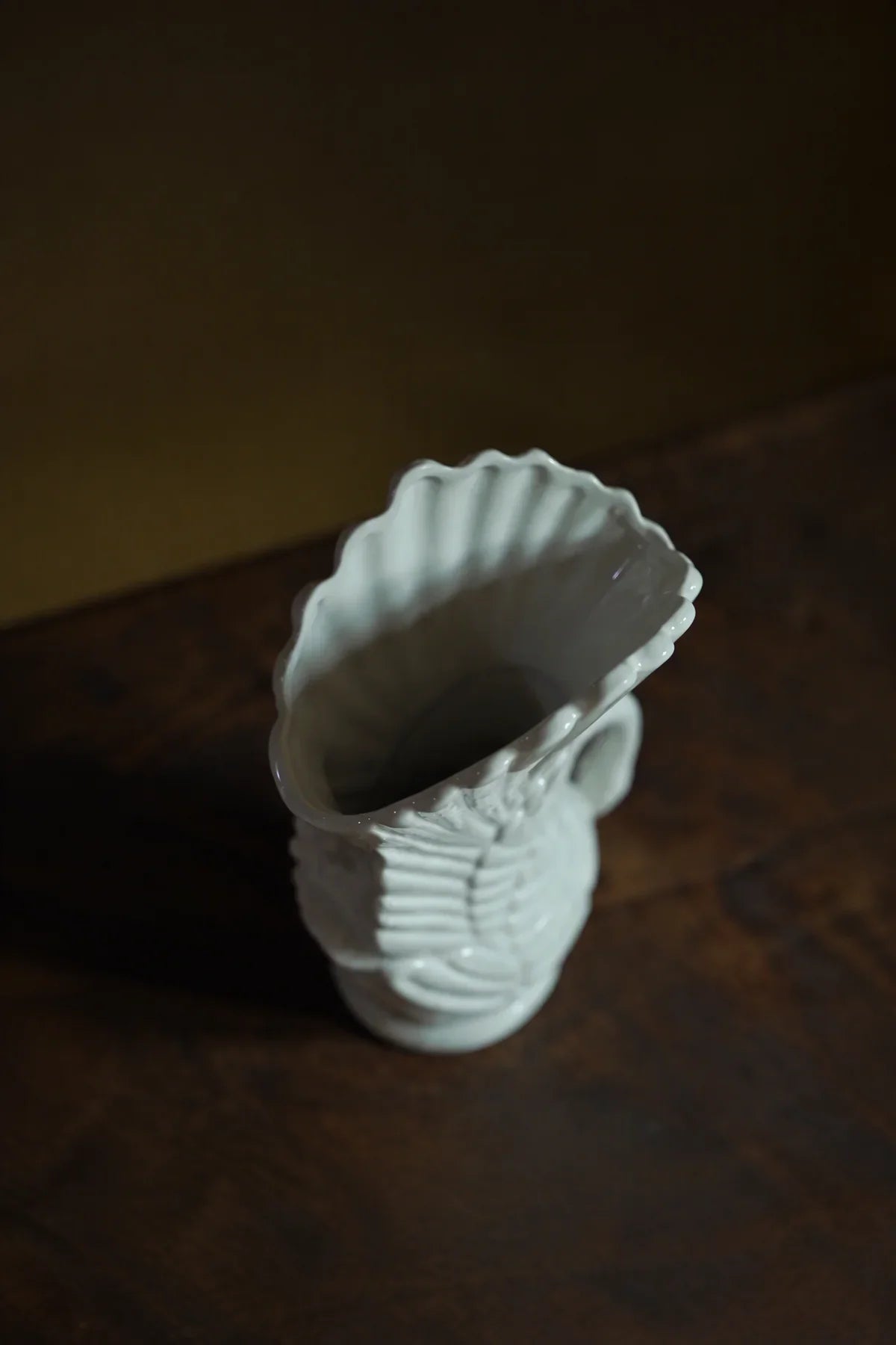 Swan Song White Ceramic Flower Vase