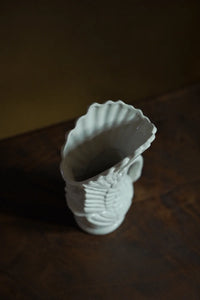 Swan Song White Ceramic Flower Vase