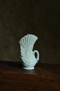 Swan Song White Ceramic Flower Vase