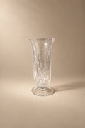 Smoke Current White-Swirl Glass Flower Vase
