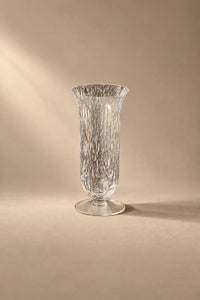Smoke Current White-Swirl Glass Flower Vase