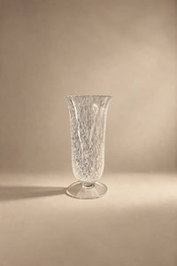Smoke Current White-Swirl Glass Flower Vase