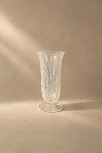 Smoke Current White-Swirl Glass Flower Vase