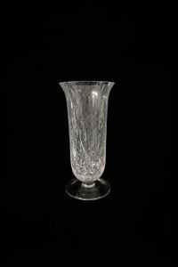 Smoke Current White-Swirl Glass Flower Vase