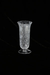 Smoke Current White-Swirl Glass Flower Vase