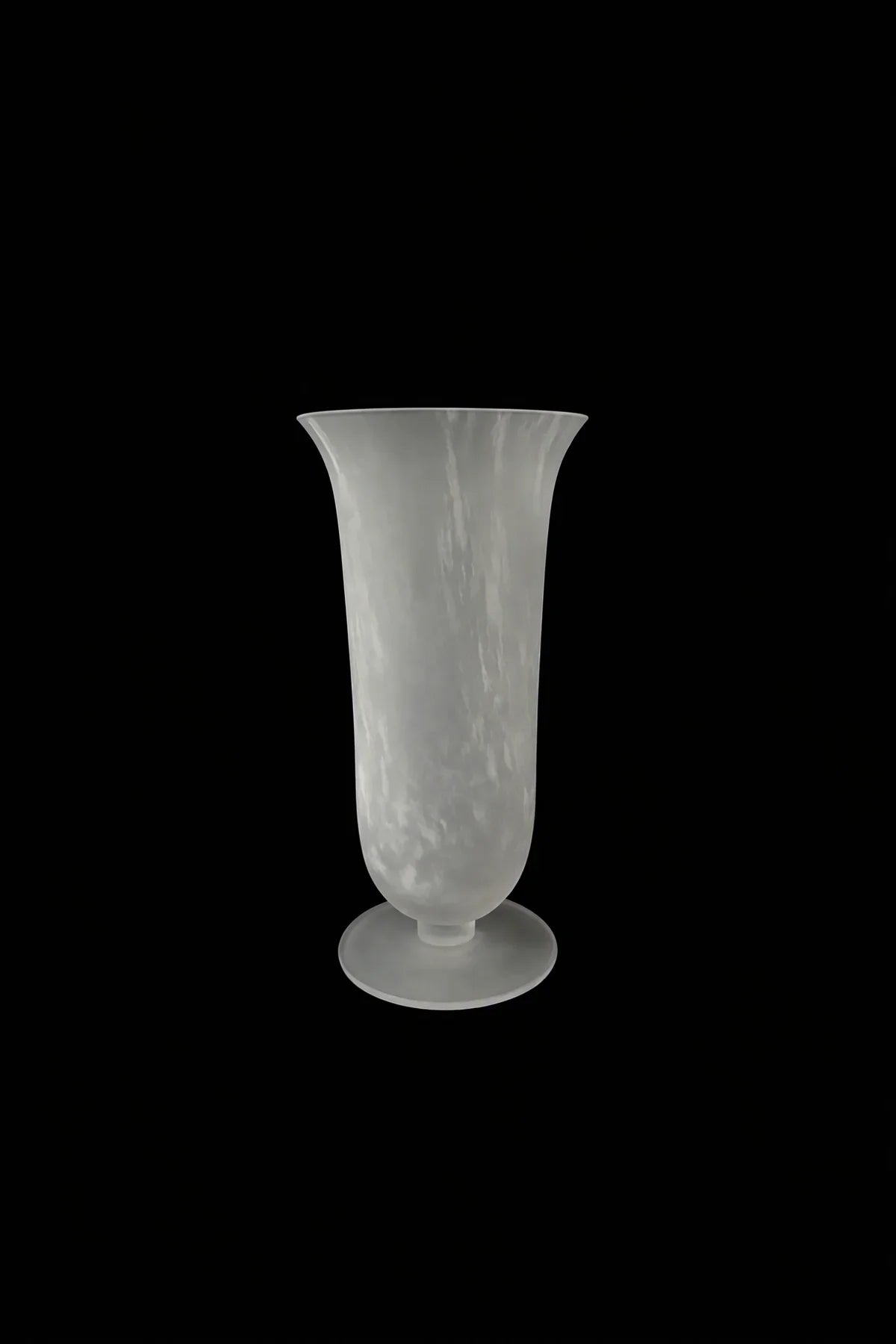 Smoke Current White-Swirl Glass Flower Vase