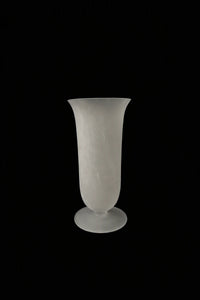 Smoke Current White-Swirl Glass Flower Vase