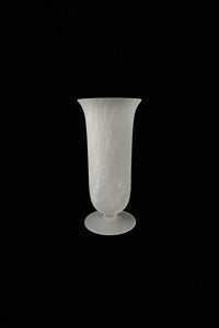 Smoke Current White-Swirl Glass Flower Vase