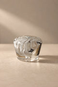 Morning Mist White Swirl Glass Incense Holder