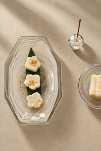 Quiet Orbit White-Swirl Glass Serving Tray