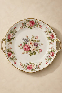 Quiet Orbit White-Swirl Glass Serving Tray