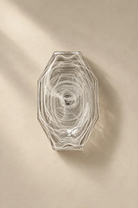 Quiet Orbit White-Swirl Glass Serving Tray