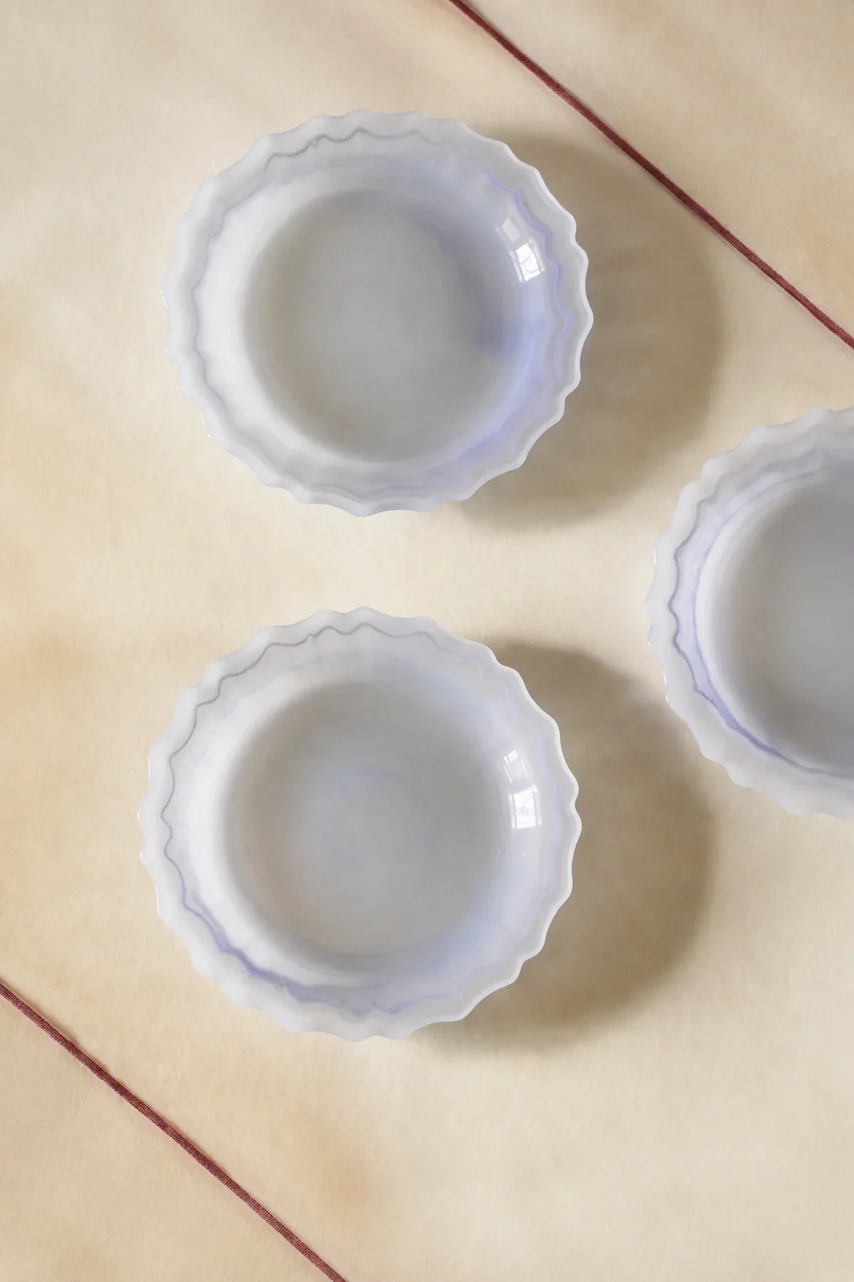 Soft Orbit Pastel Glass Dessert Bowl