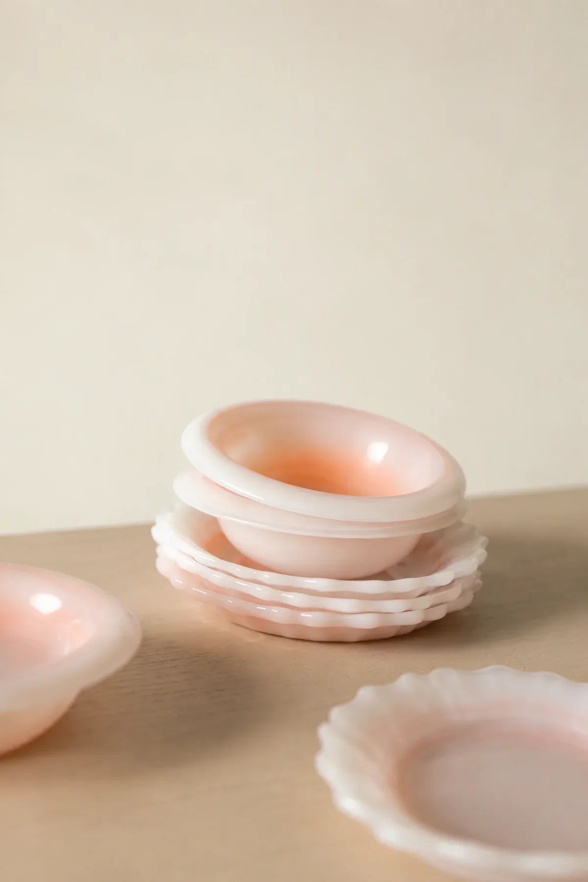 Soft Orbit Pastel Glass Dessert Bowl
