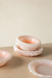 Soft Orbit Pastel Glass Dessert Bowl