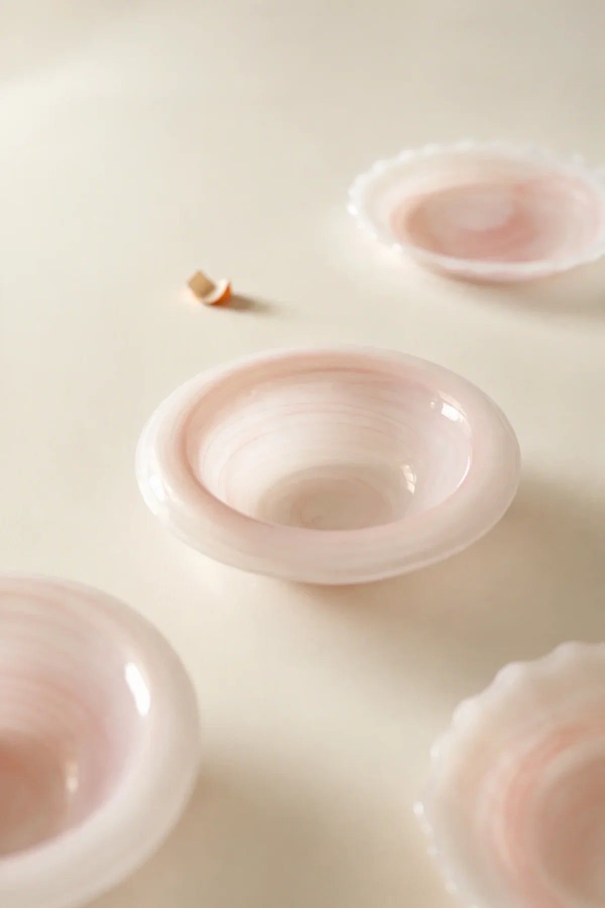 Soft Orbit Pastel Glass Dessert Bowl