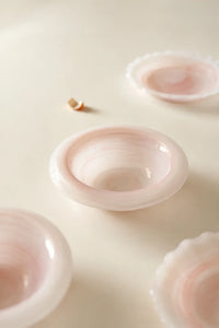 Soft Orbit Pastel Glass Dessert Bowl