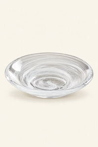 Smoke Ring Frosted Glass Tea Saucer