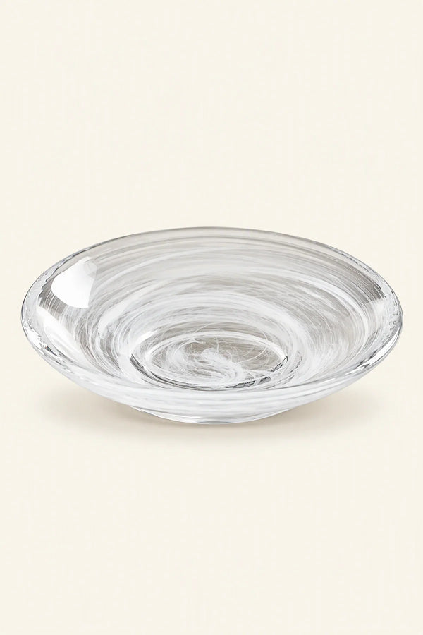 Smoke Ring Frosted Glass Tea Saucer