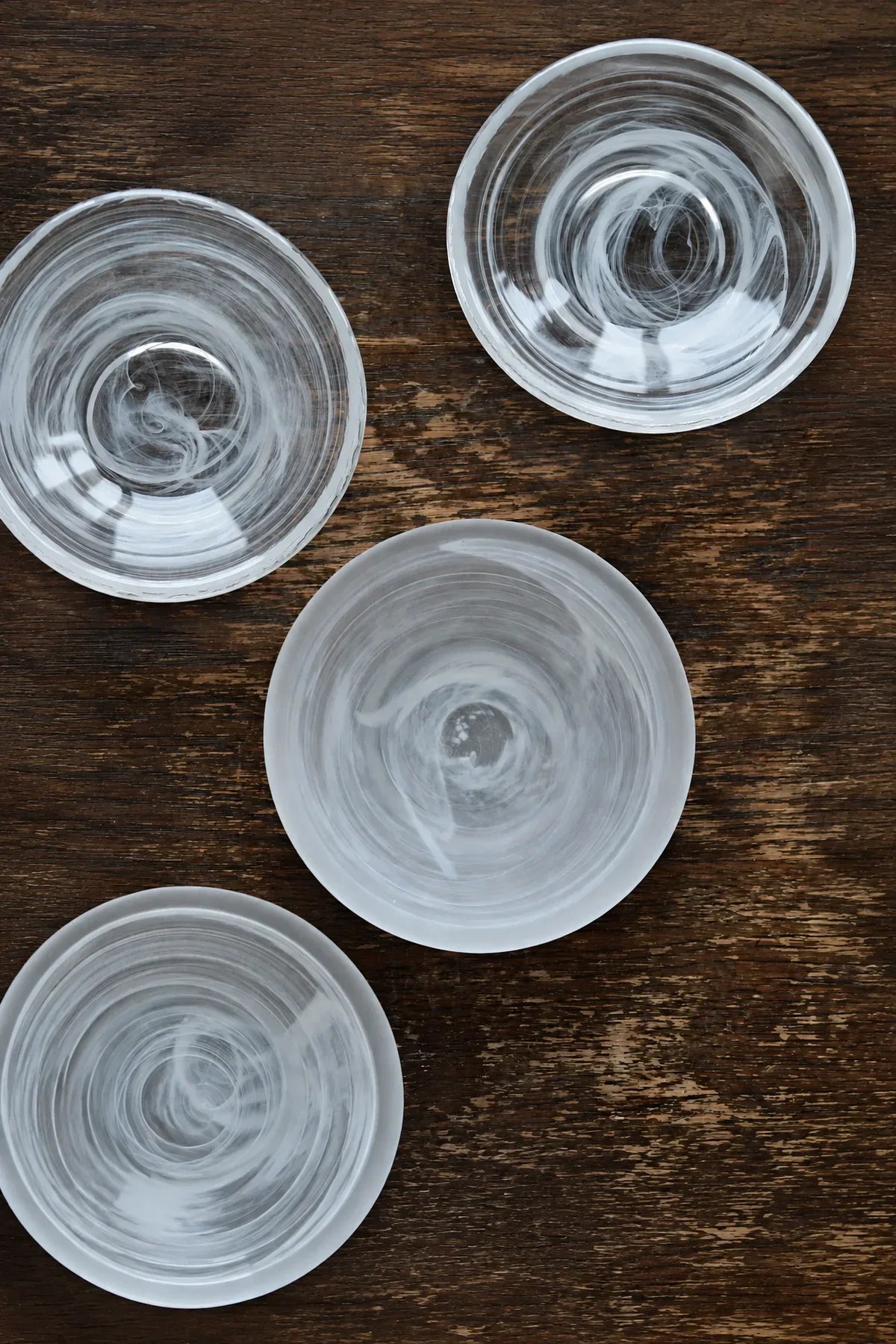 Smoke Ring Frosted Glass Tea Saucer