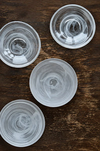 Smoke Ring Frosted Glass Tea Saucer