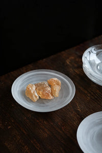 Smoke Ring Frosted Glass Tea Saucer