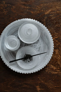 Smoke Ring Frosted Glass Tea Saucer