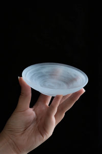 Smoke Ring Frosted Glass Tea Saucer