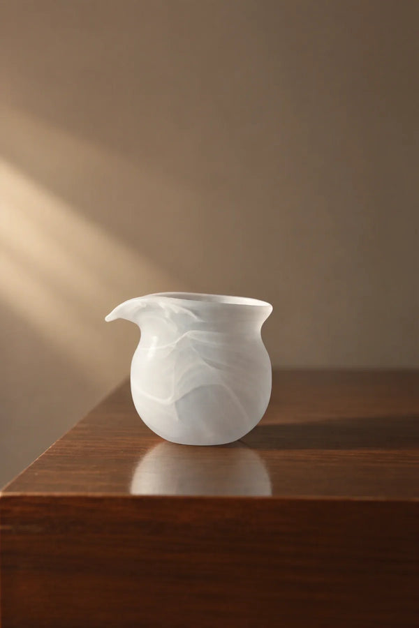 Mist Ritual Frosted White Glass Tea Set