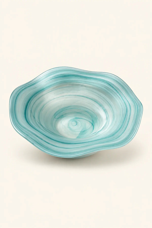 Tide Pool Pastel Glass Serving Bowl
