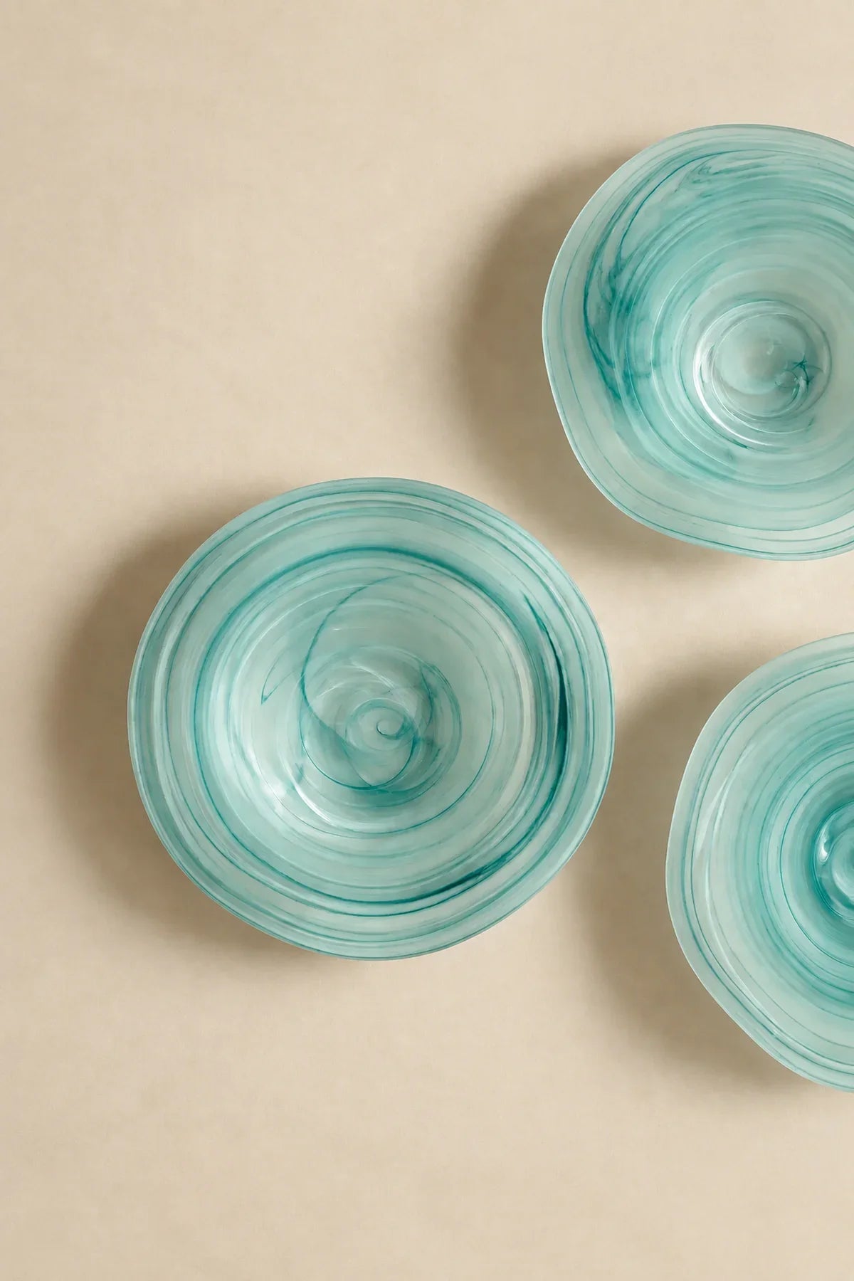 Tide Pool Pastel Glass Serving Bowl