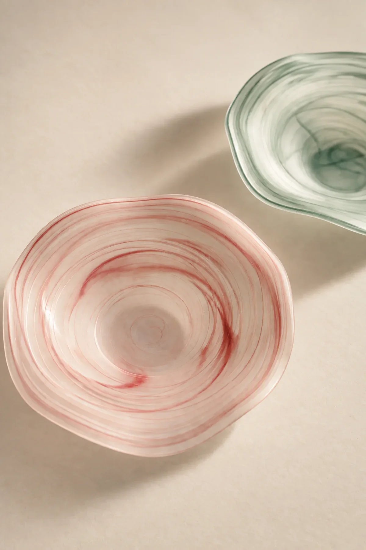 Tide Pool Pastel Glass Serving Bowl