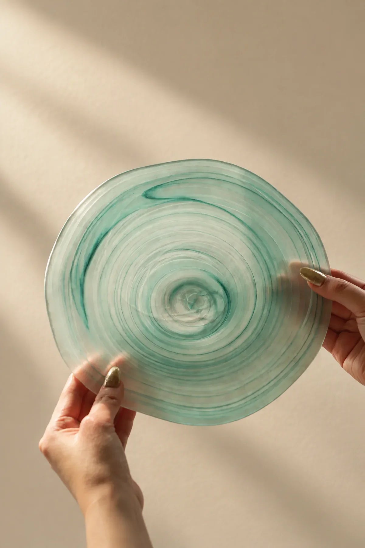 Tide Pool Pastel Glass Serving Bowl