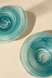 Tide Pool Pastel Glass Serving Bowl