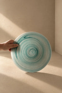 Tide Pool Pastel Glass Serving Bowl