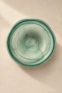 Tide Pool Pastel Glass Serving Bowl