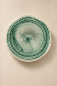 Tide Pool Pastel Glass Serving Bowl