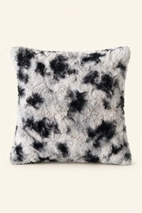 Stormy Mist Grey Faux Fur Cushion Cover