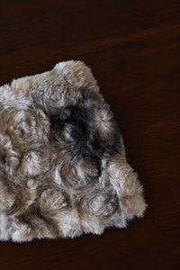 Stormy Mist Grey Faux Fur Cushion Cover