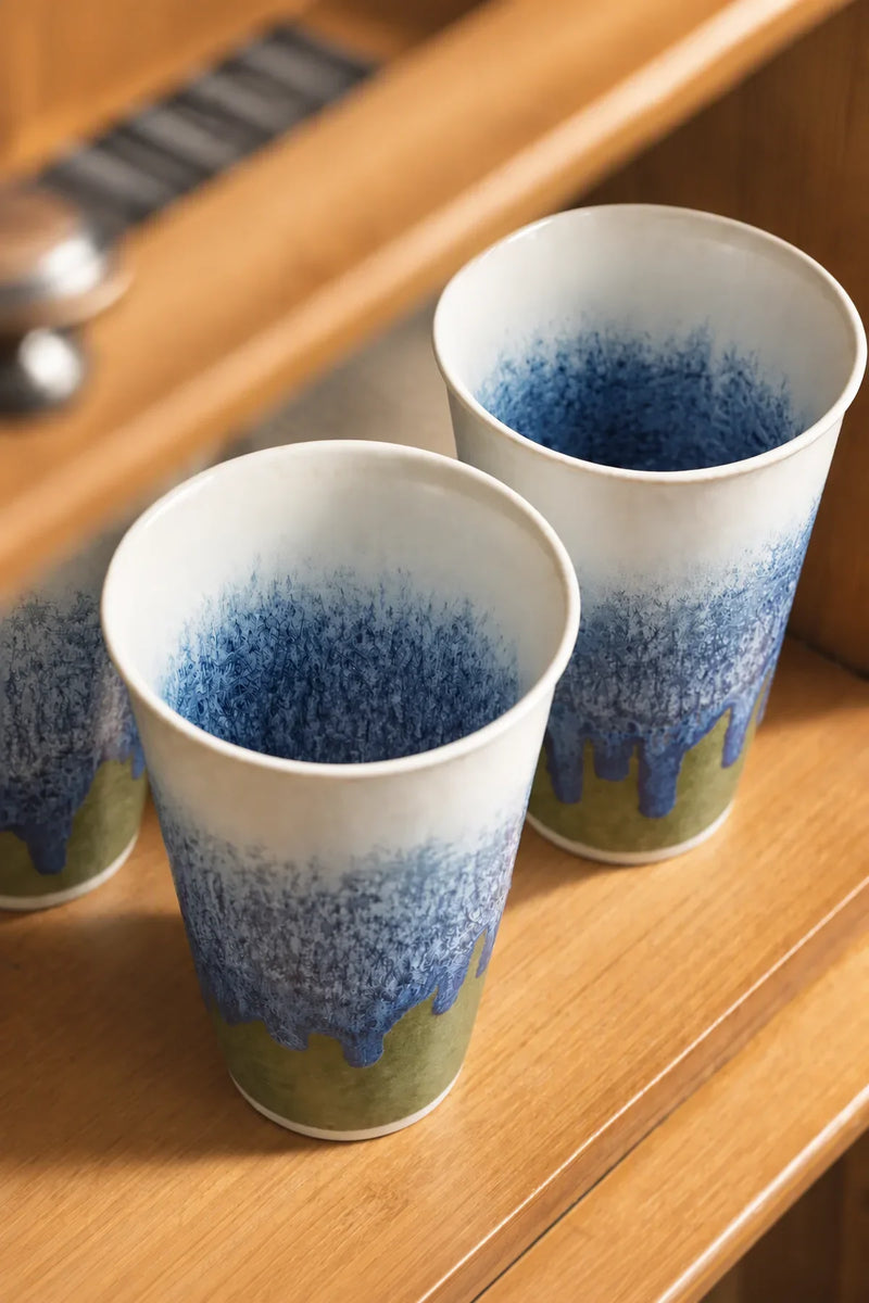 Glacier Tide Blue-Green Ceramic Cup